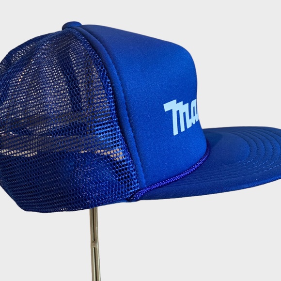Vintage Makita Trucker Hat Snapback Mesh Rope Blue & White Tools Workwear - Picture 3 of 5